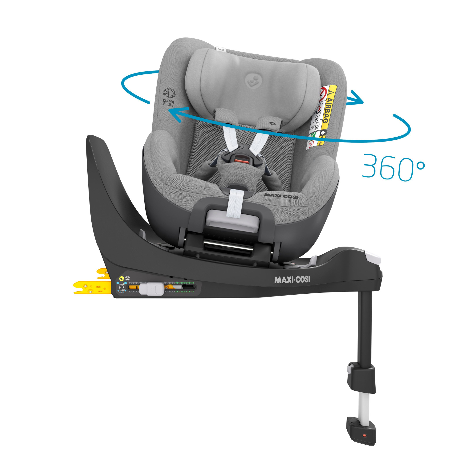 Fotelik Maxi-Cosi Pearl 360 od 0-18 kg Autentic Grey