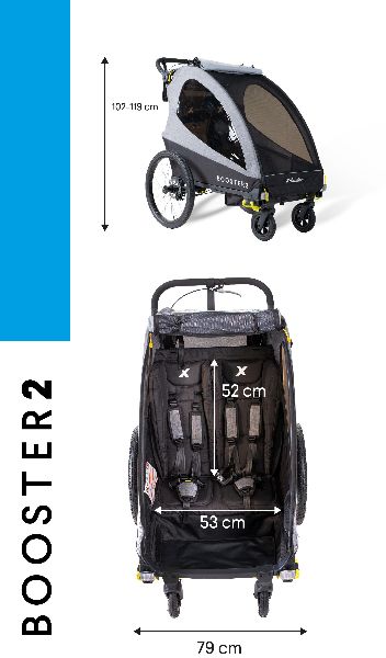 X-LANDER WÓZEK PRZYCZEPKA 3W1 DO ROWERU BOOSTER 2