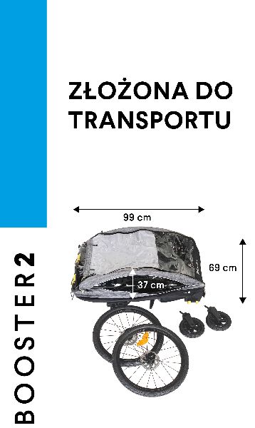 X-LANDER WÓZEK PRZYCZEPKA 3W1 DO ROWERU BOOSTER 2