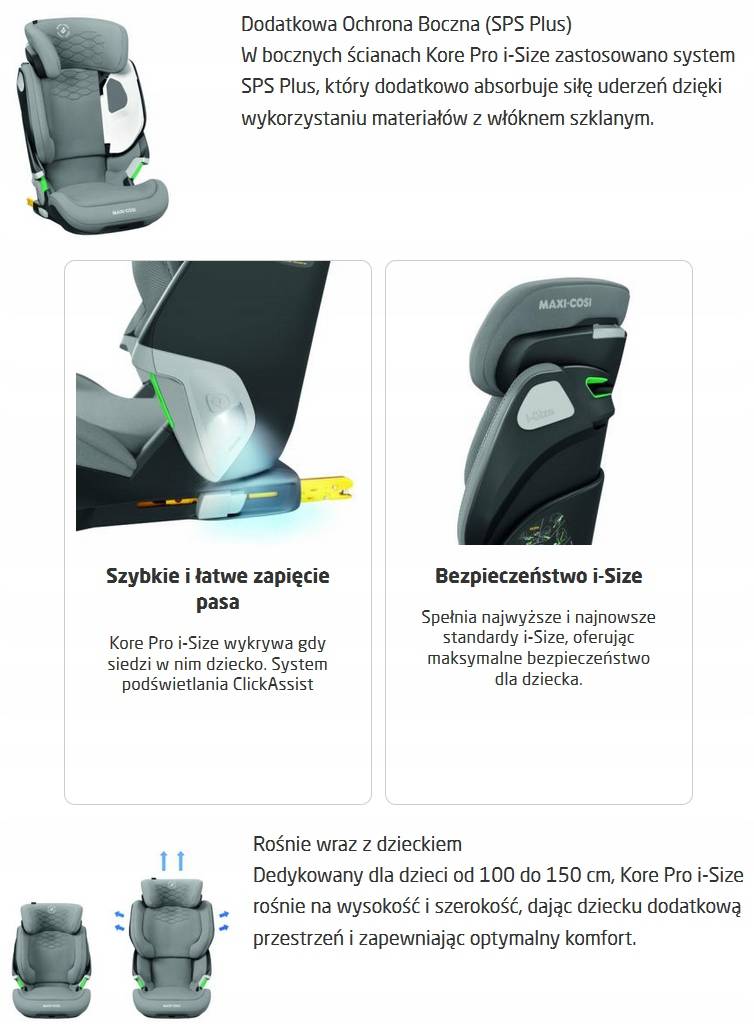  Fotelik Maxi-Cosi Kore Pro i-Size 15-36 kg