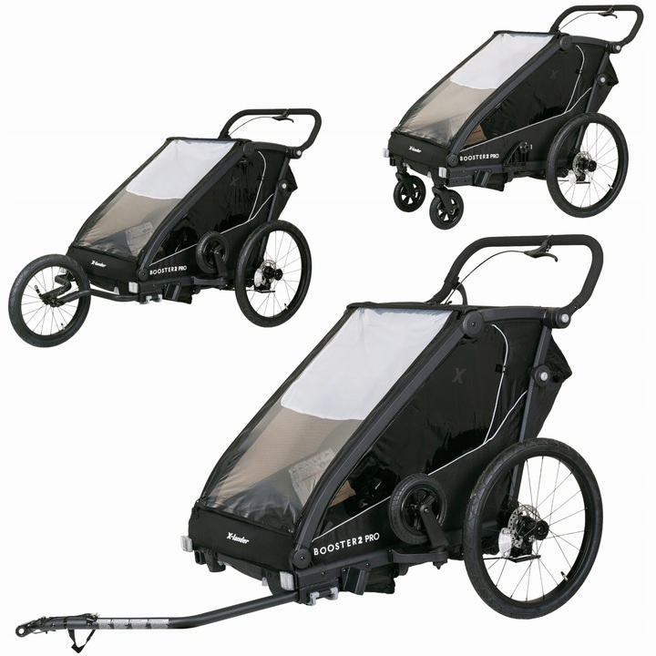 X-Lander Booster 2 PRO - podwójna, wielofunkcyjna przyczepka rowerowa 3w1