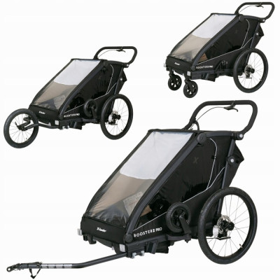 X-Lander Booster 2 PRO - podwójna, wielofunkcyjna przyczepka rowerowa 3w1